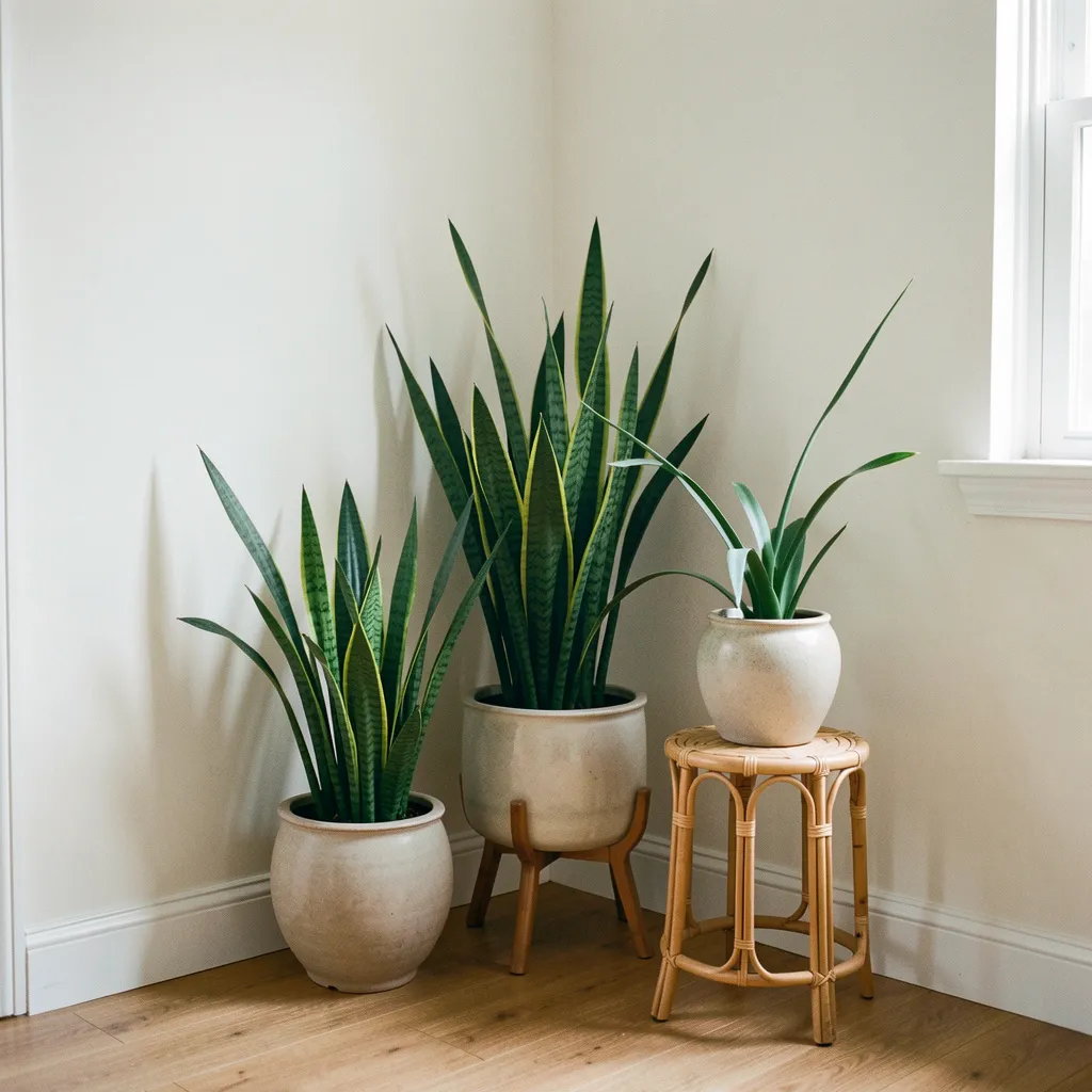 Minimalist plant styling in contemporary space